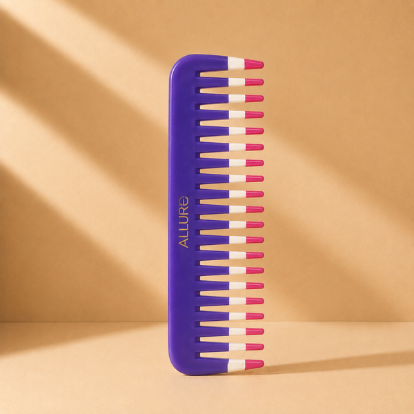 Allure 3-Tip Hair Styling & Parting Comb – Purple