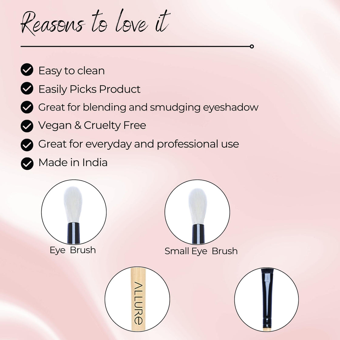 Allure Classic Small Eye Brush and Large Eye Brush Set of 02