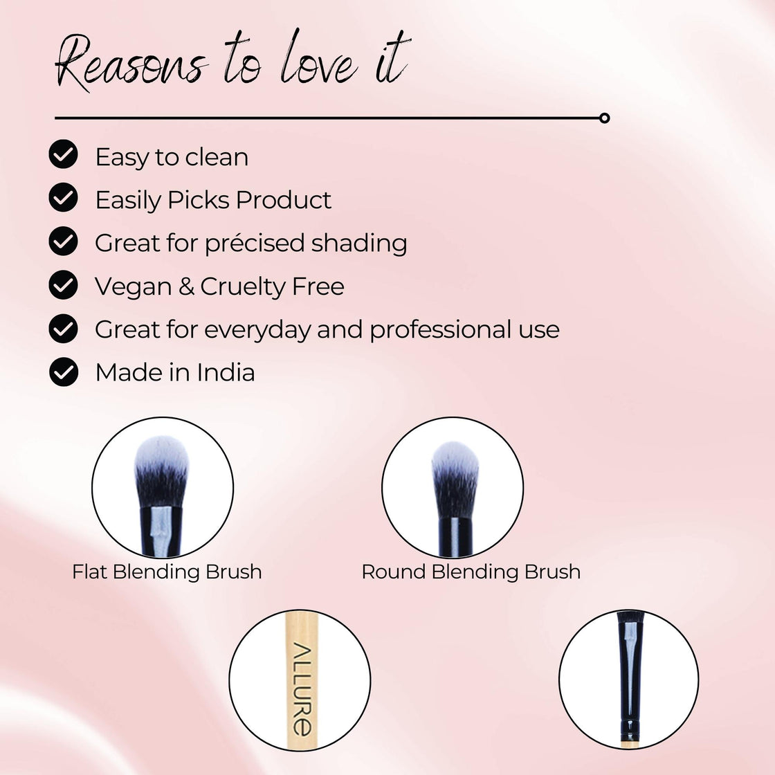 Allure Classic Blending and Flat Blending Brush Set of 02
