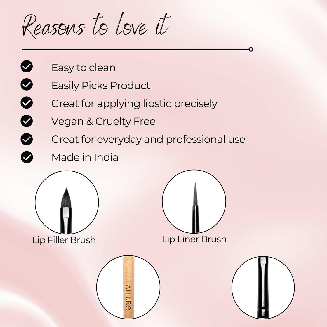 Allure Lip Liner and Lip Filler Makeup Brush