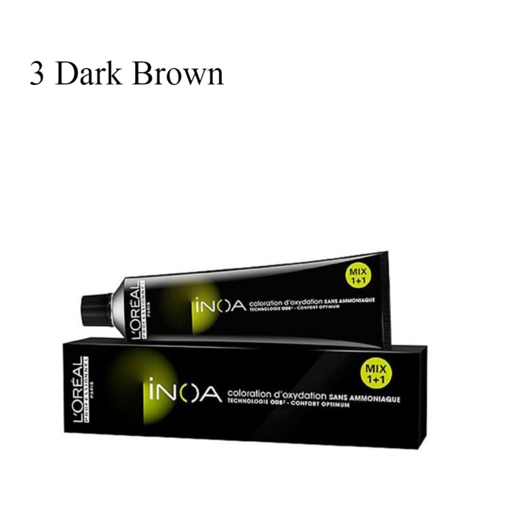 Loreal Inoa Ammonia Free Hair Color 60G 3 Dark Brown