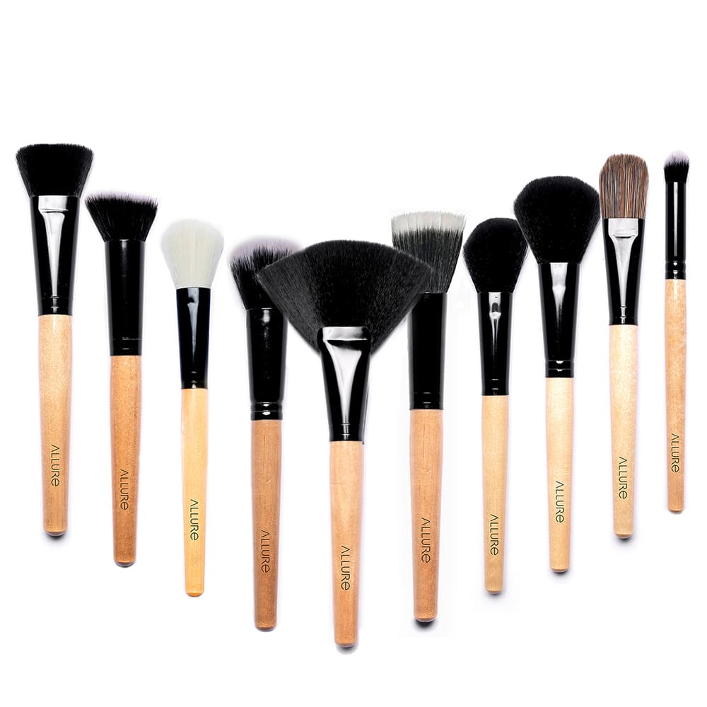 Allure Classic Makeup Brush Set Of 10 (Ackf-10)
