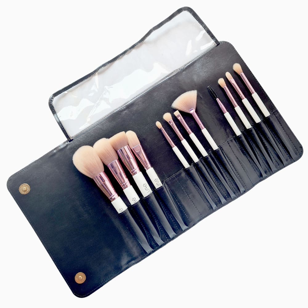 Allure Professional Makeup Brush Set (Rose Gold) With Elegant Makeup Brushes Bag (Pack Of 12)-2