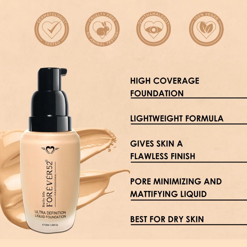 Daily Life Forever52 Ultra Definition Liquid Foundation - Flf014 Honey (30Ml)-4