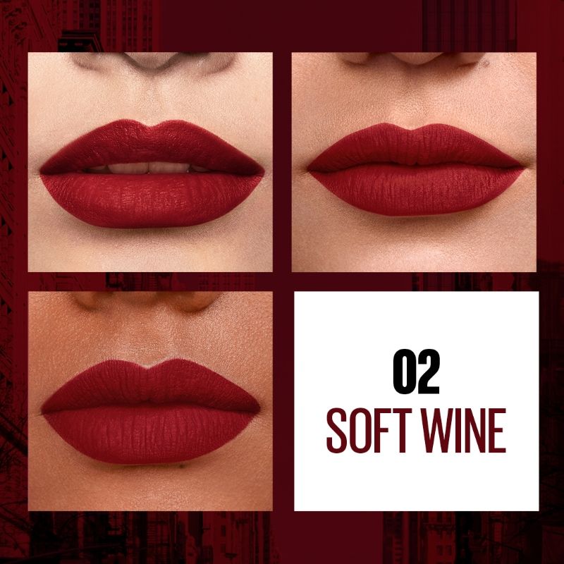 Maybelline New York Sensational Liquid Matte Lipstick - 02 Soft Wine