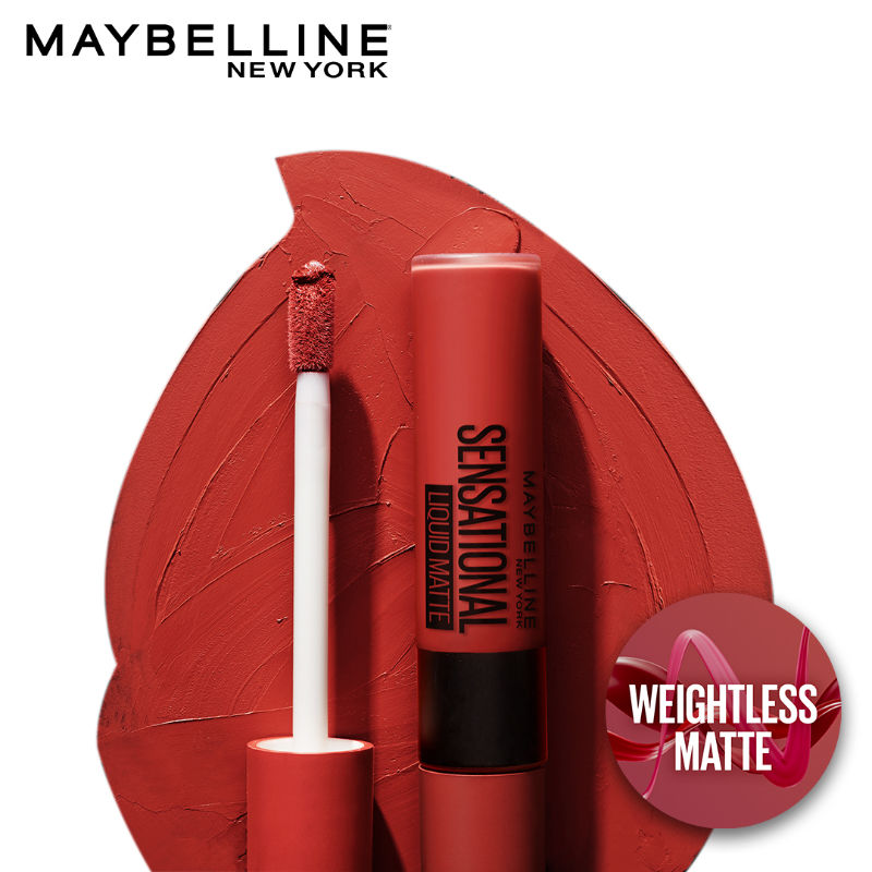 Maybelline New York Sensational Liquid Matte Lipstick - More Than Red