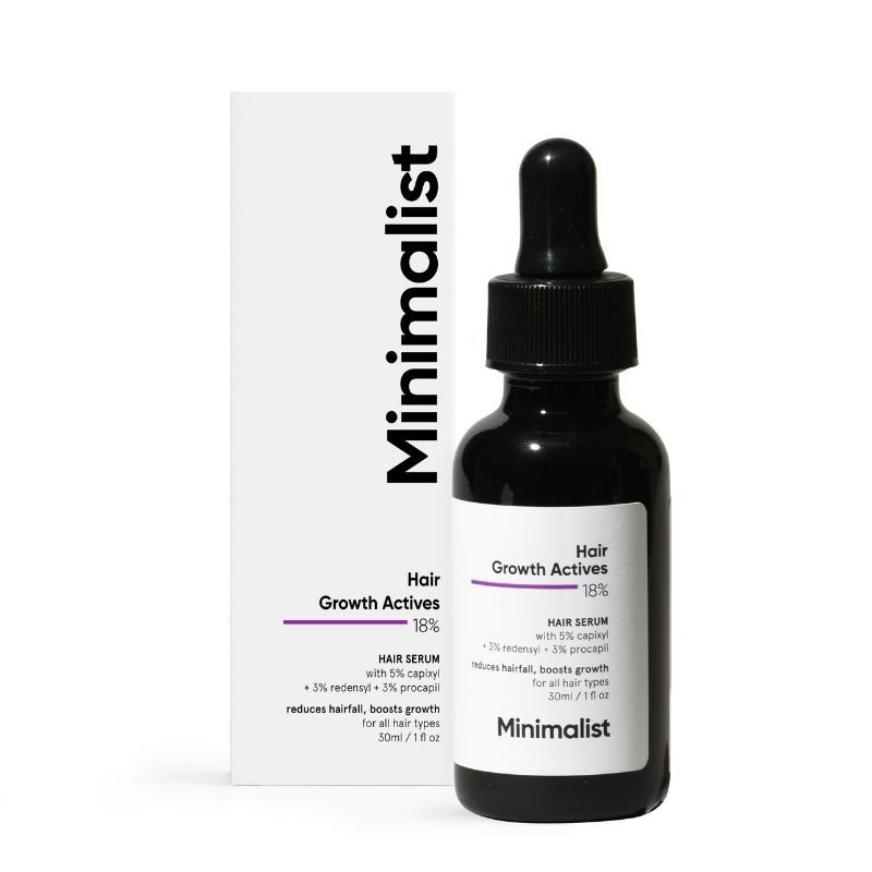 Minimalist 18Percentage Hair Growth Actives Hair Serum For Reducing Hairfall & Growth (30Ml)