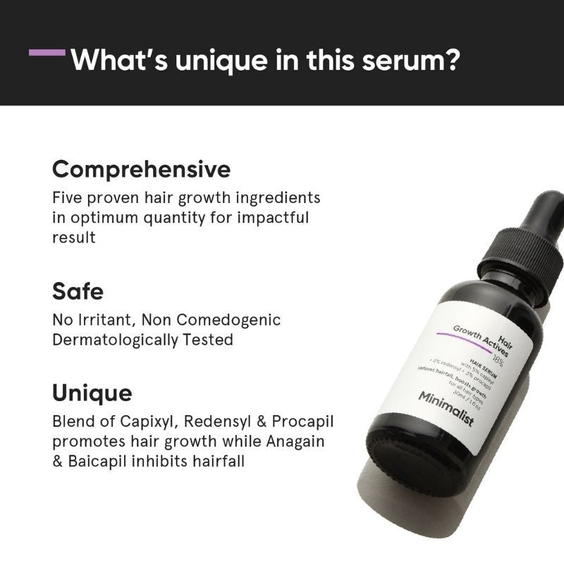 Minimalist 18Percentage Hair Growth Actives Hair Serum For Reducing Hairfall & Growth (30Ml)-3