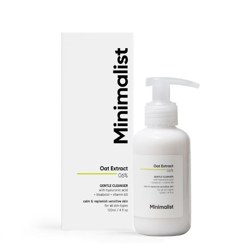 Minimalist 6Percentage Oat Extract Gentle Cleanser With Hyaluronic Acid For Sensitive Skin (120Ml)-2