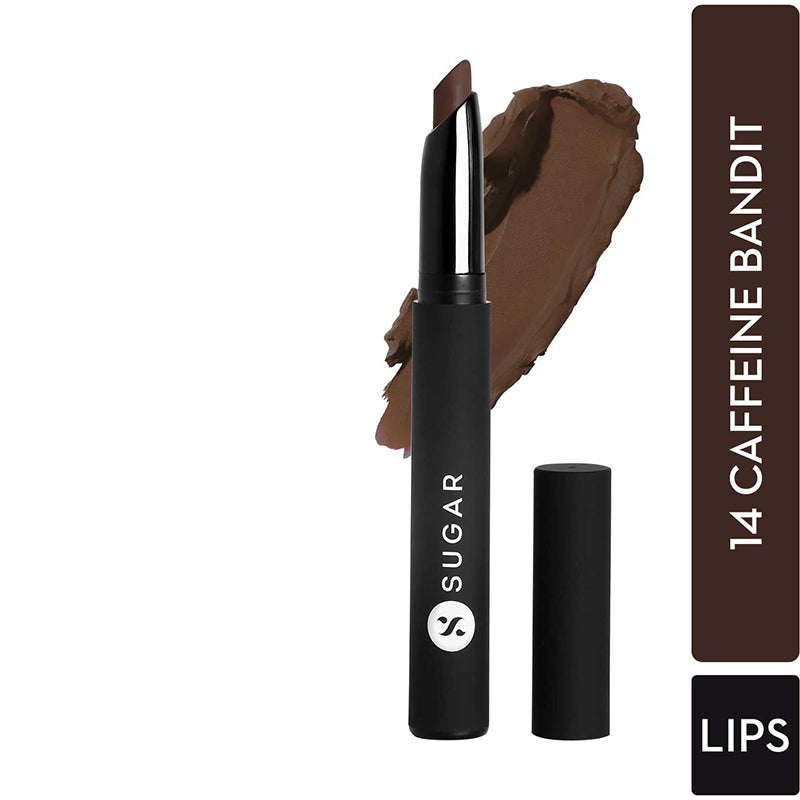 Sugar Matte Attack Transferproof Lipstick - 14 Caffeine Bandit (Chocolate Brown) (2Gm)