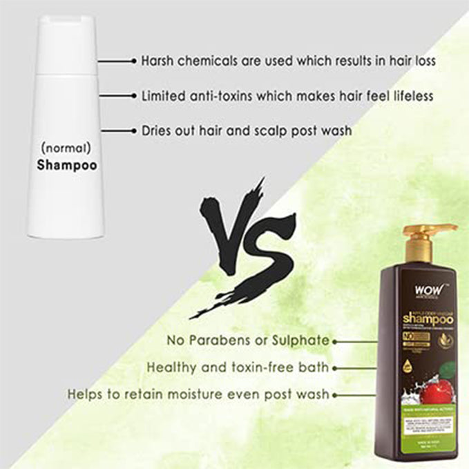 WOW Skin Science Apple Cider Vinegar Shampoo (1000 ML)