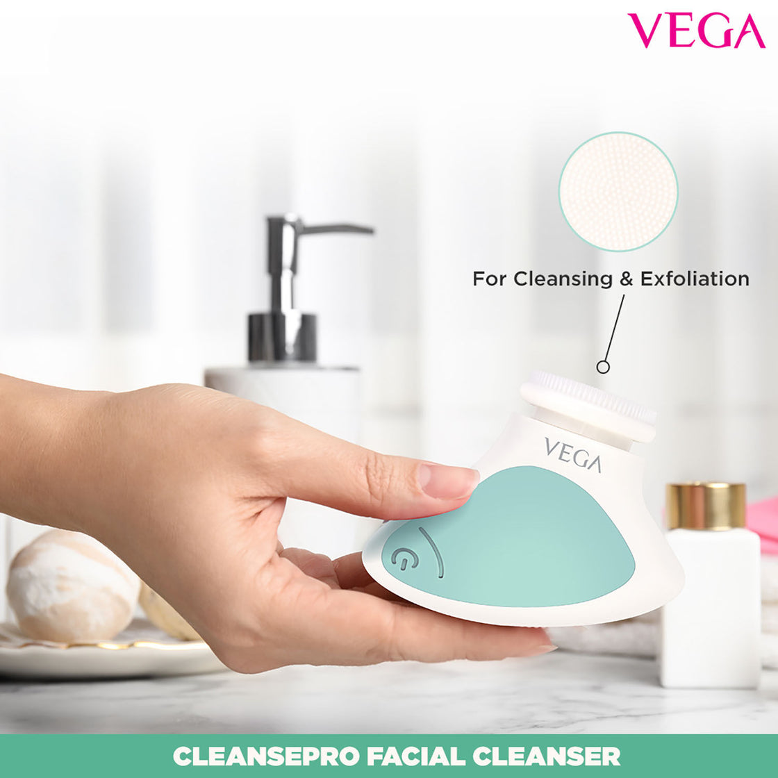 Vega Cleanse Pro Facial Cleanser With Sonic Vibration Technique (Vhfc-03)-2