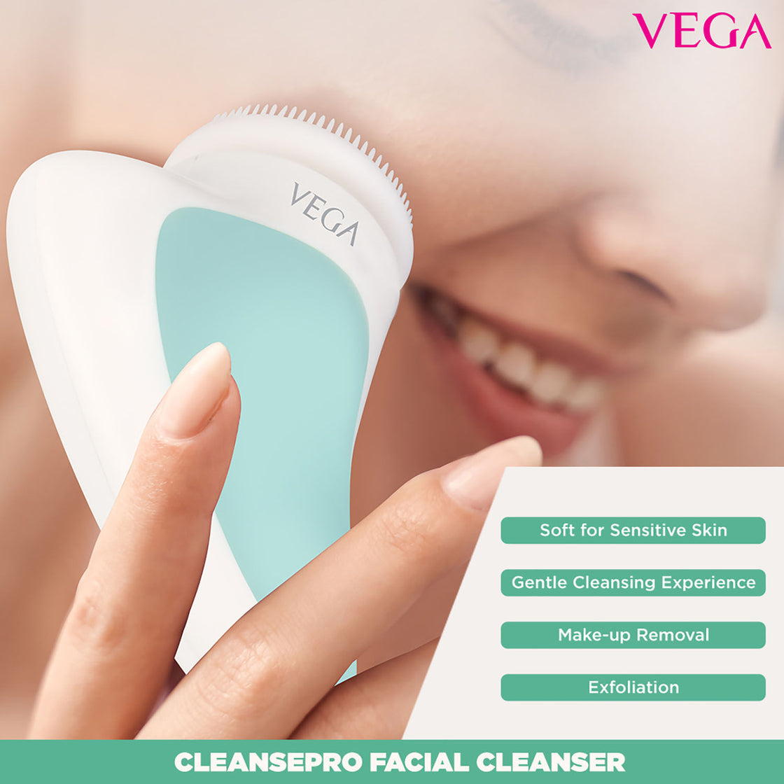 Vega Cleanse Pro Facial Cleanser With Sonic Vibration Technique (Vhfc-03)-4