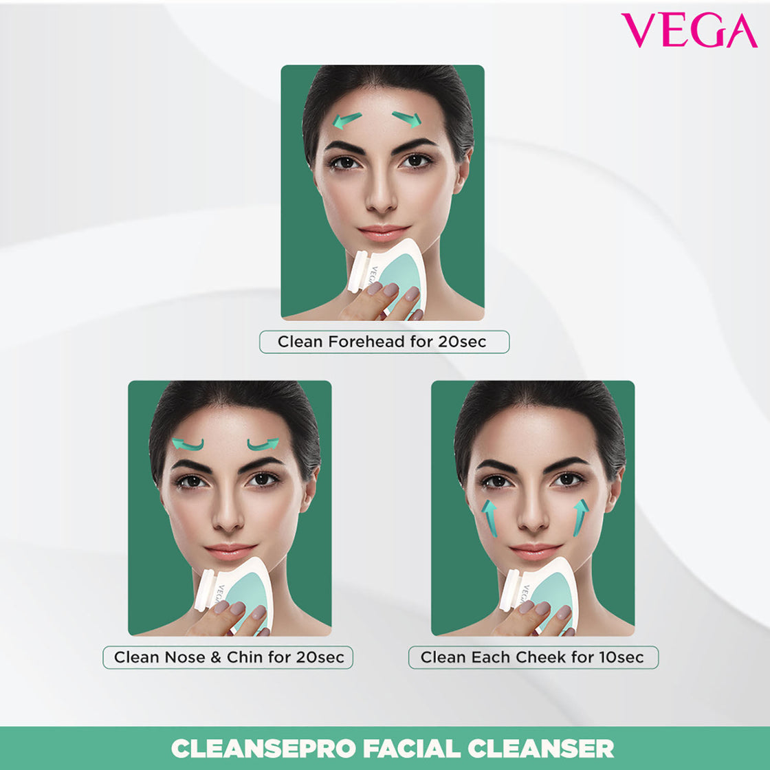 Vega Cleanse Pro Facial Cleanser With Sonic Vibration Technique (Vhfc-03)-5