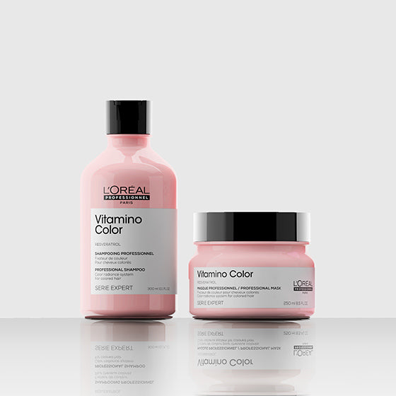 Loreal Professional Vitamino Color Shampoo 300ml & Hair Mask 250gm, Serie Expert