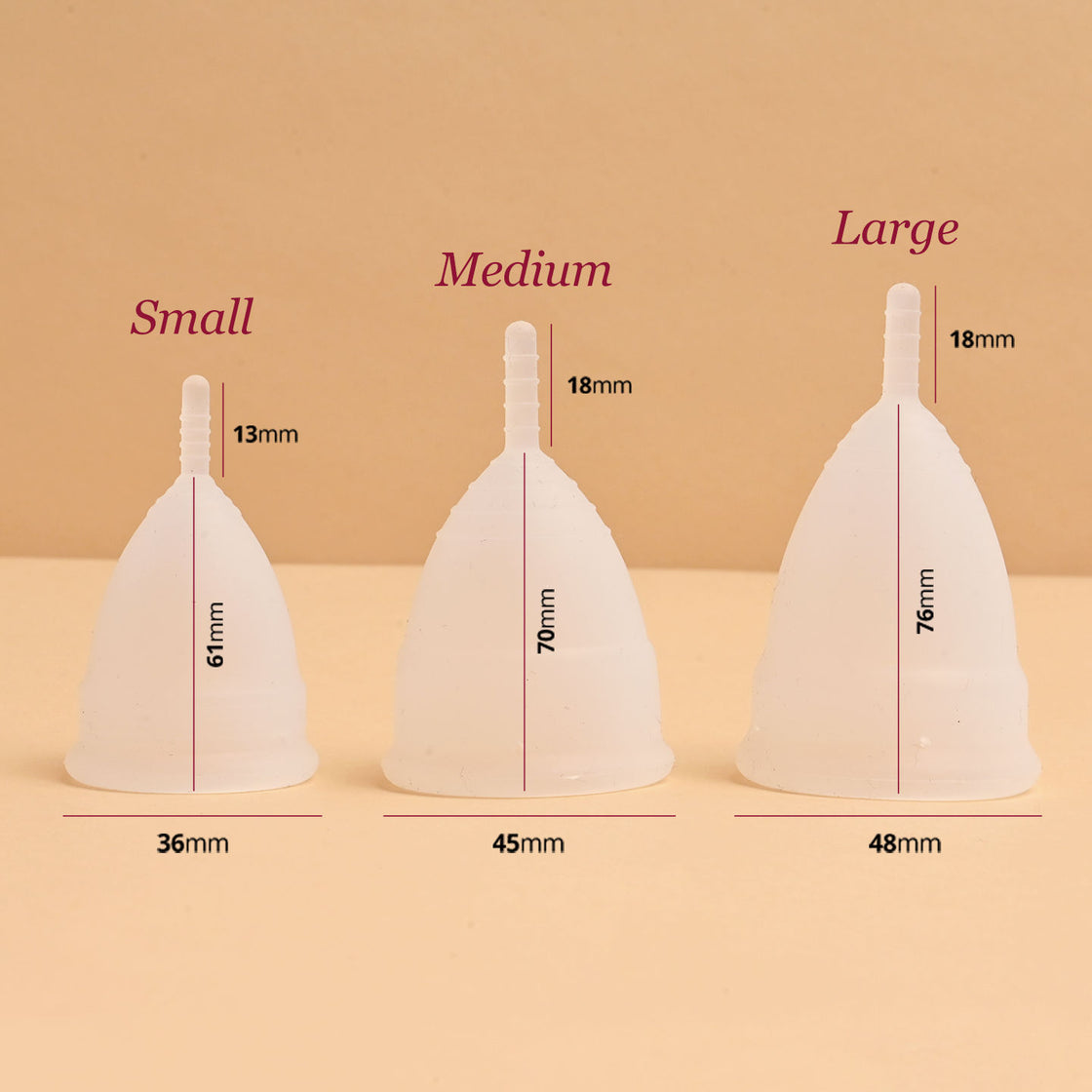 Carmesi Reusable Menstrual Cup for Women - Medium Size - With Free Pouch
