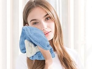 Allure Microfiber Hair Wrap Towel - Blue Hair Turban