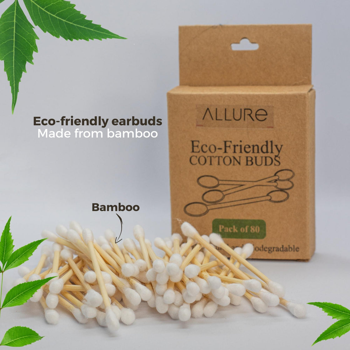 Allure Bamboo Earbuds (Pack of 1)