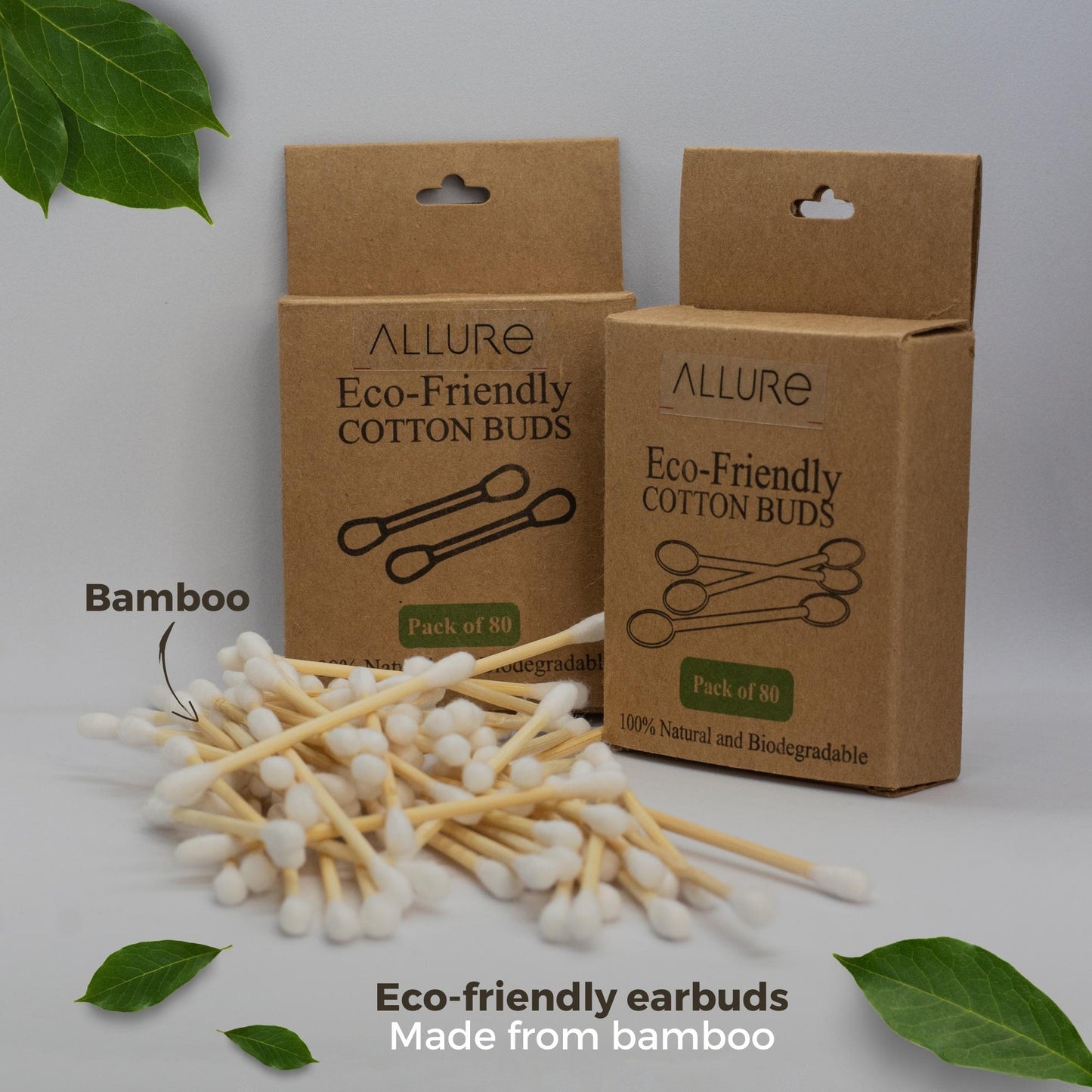 Allure Bamboo Earbuds (Pack of 2)