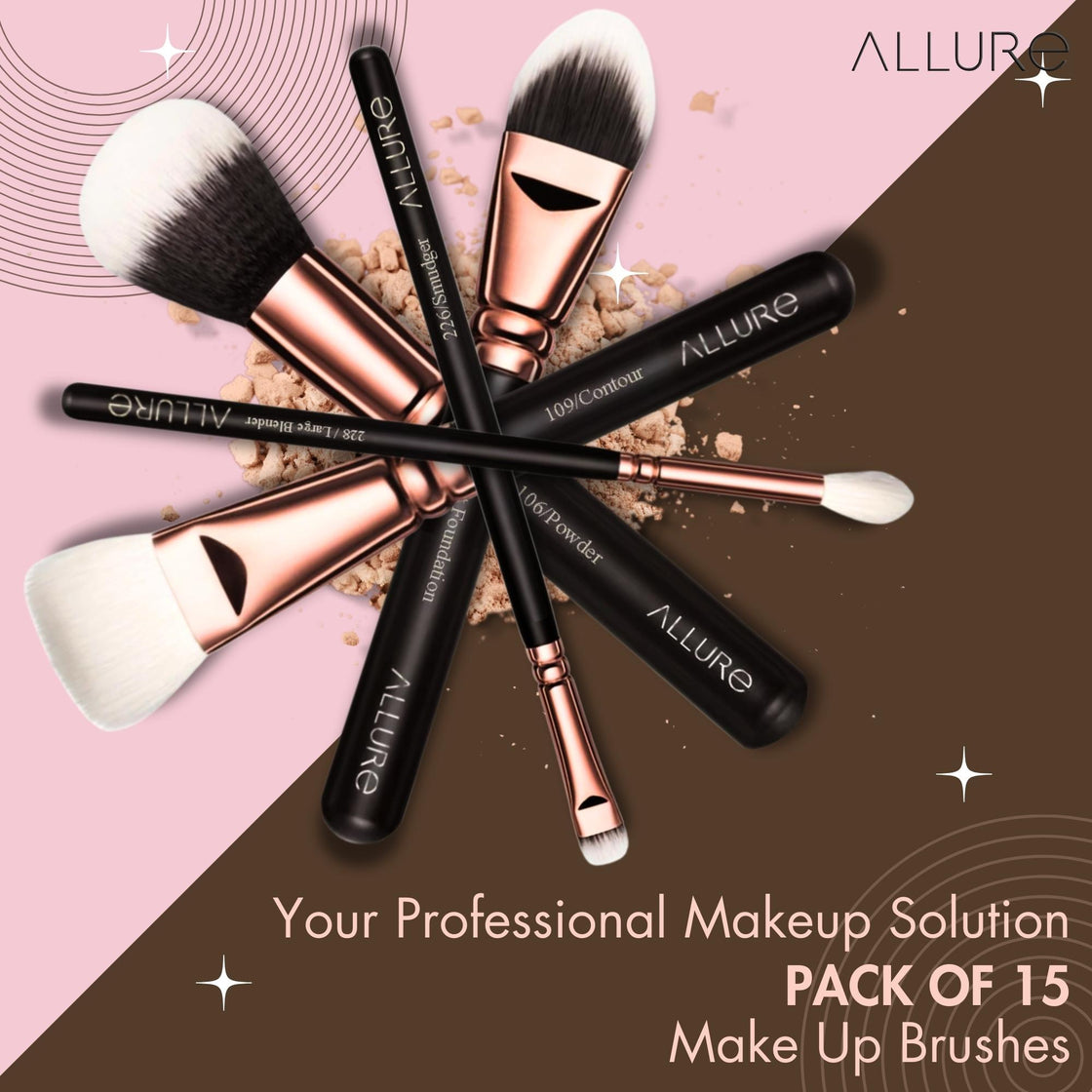 Allure Rose Gold Brushes -RGK 15 Set of 15