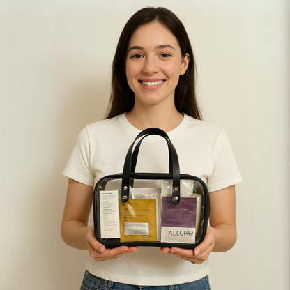 Allure Transparent Travel Makeup Bag with Handles (ATHB_11)