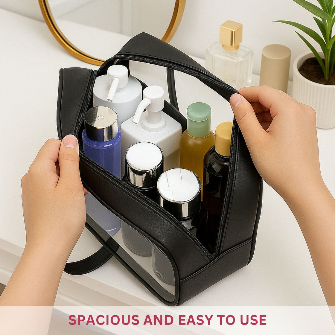 Allure Large Toiletry Bag - Black