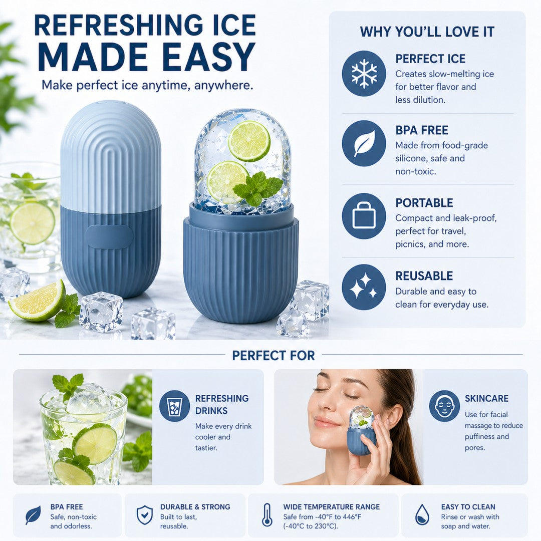 Allure Ice Roller & Face Massager for Glowing Skin
