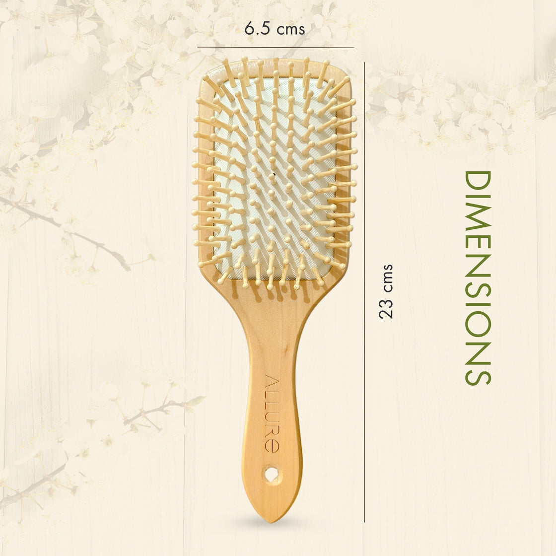 Allure Personalised wooden paddle hair brush