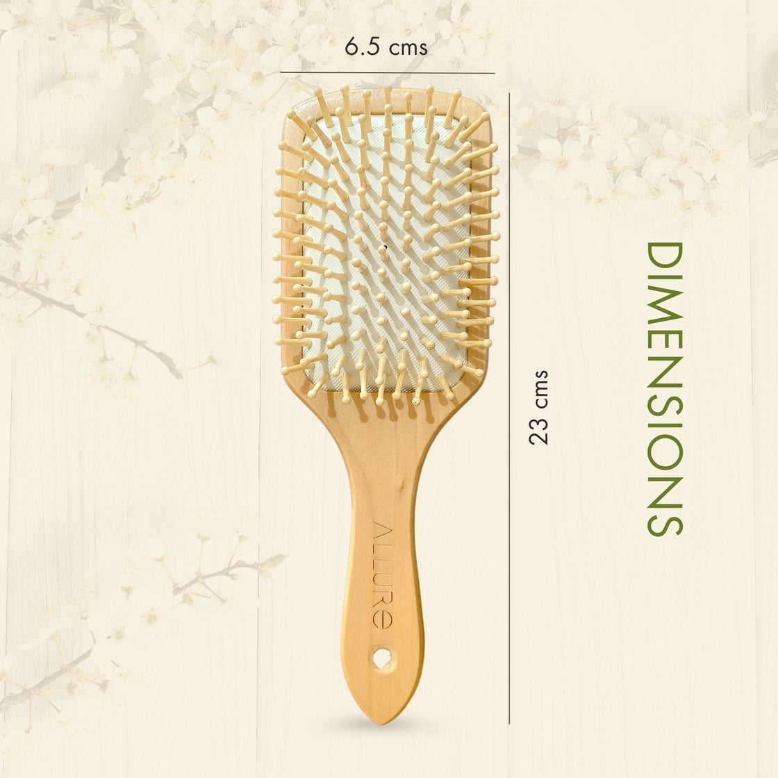  Allure Personalised wooden paddle hair brush