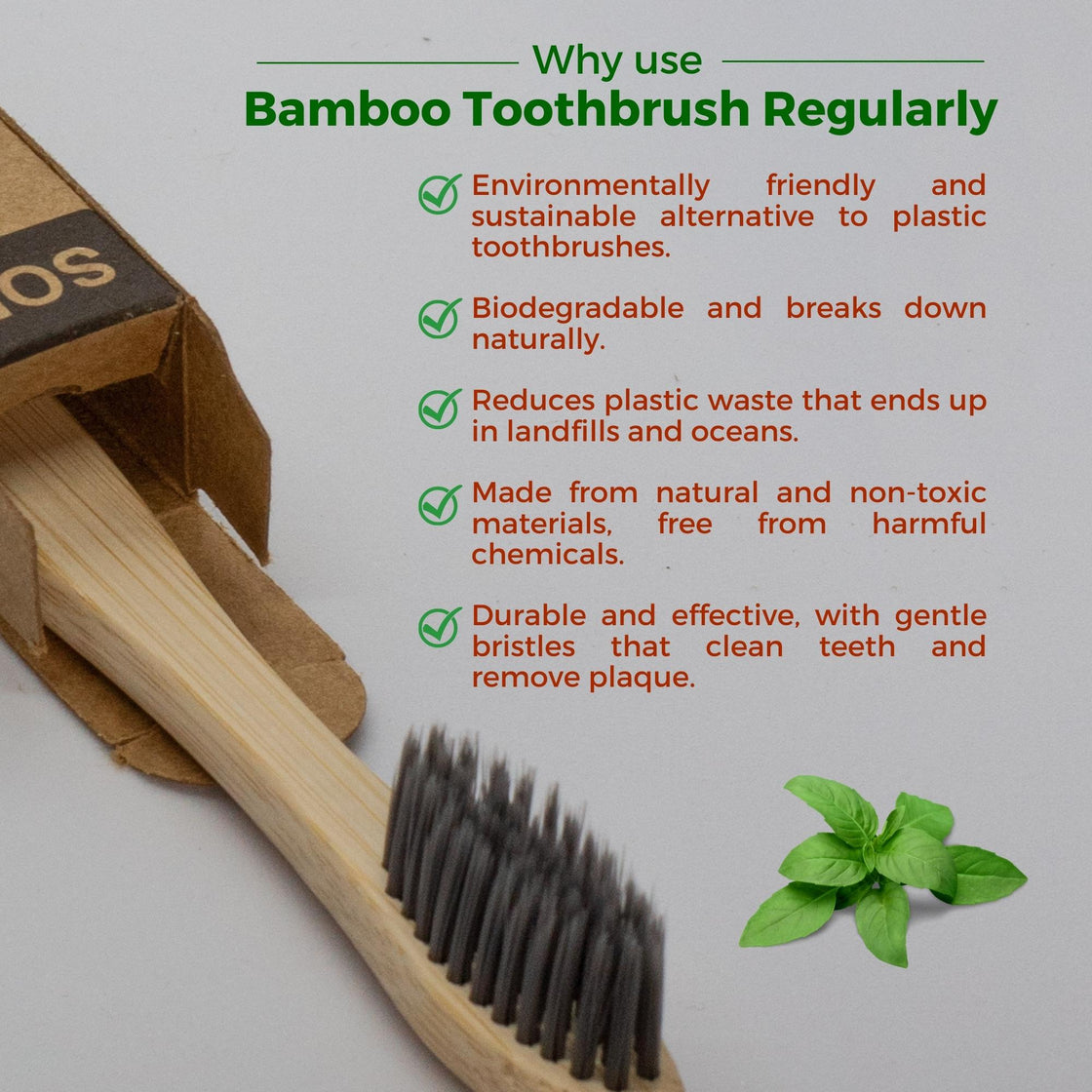 Allure Bamboo Toothbrush Charcoal (OT-01)