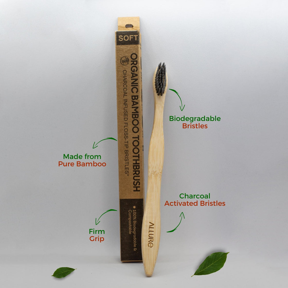 Allure Bamboo Toothbrush Charcoal (OT-01)