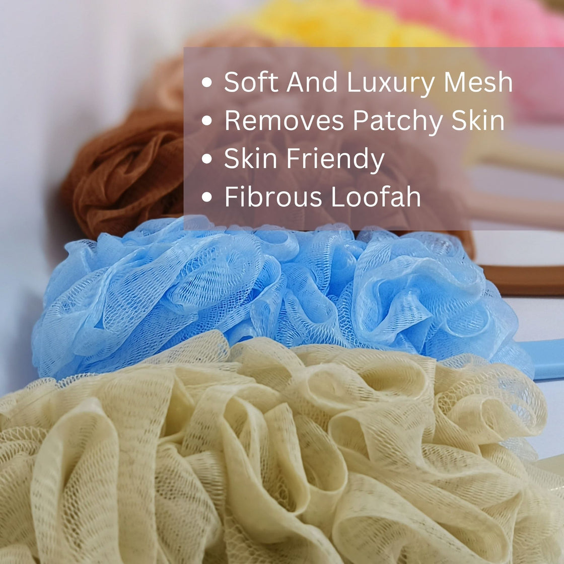 Allure Bathing Brush  - Assorted color handle Loofah