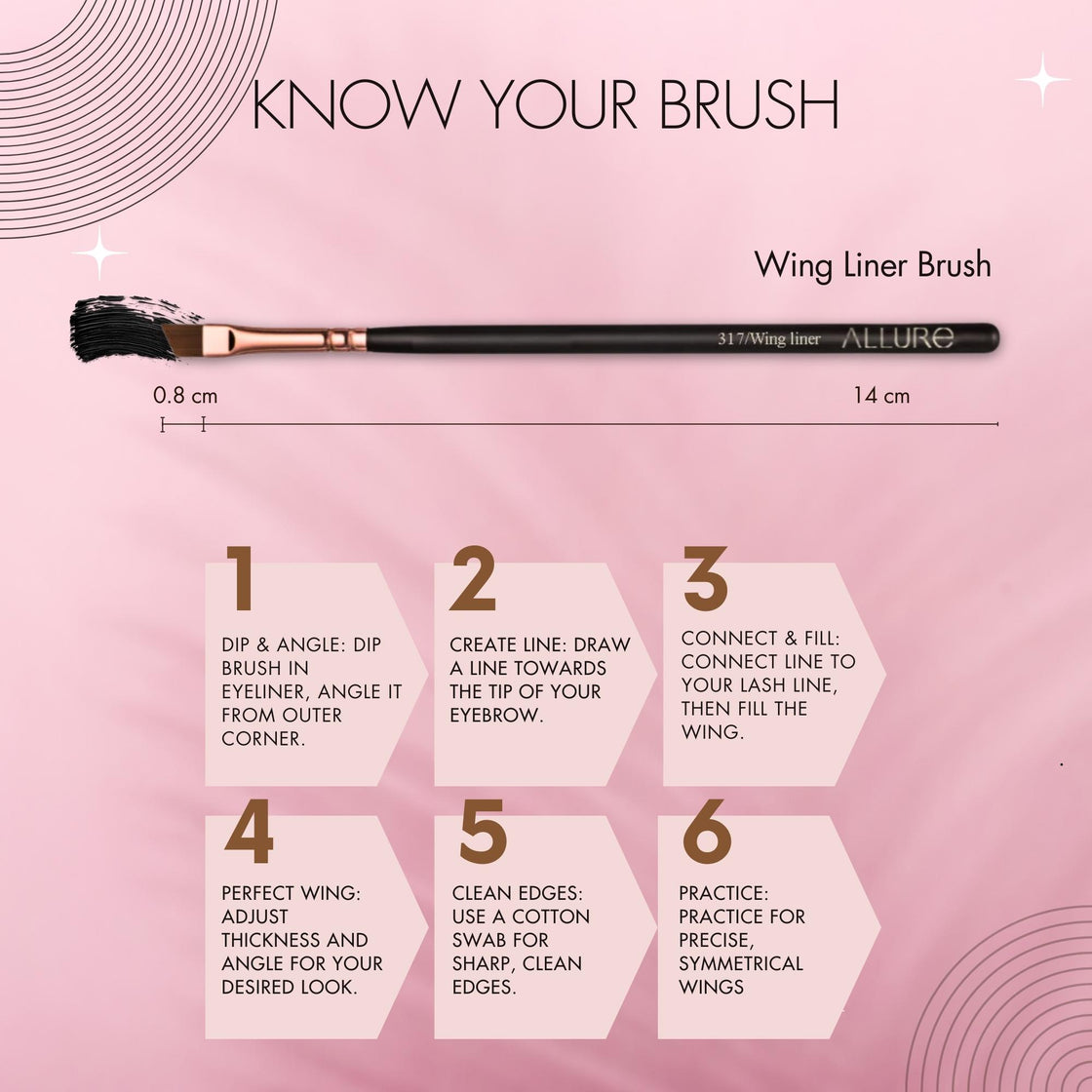 Allure Professional Makeup Wing Liner Brush - 317