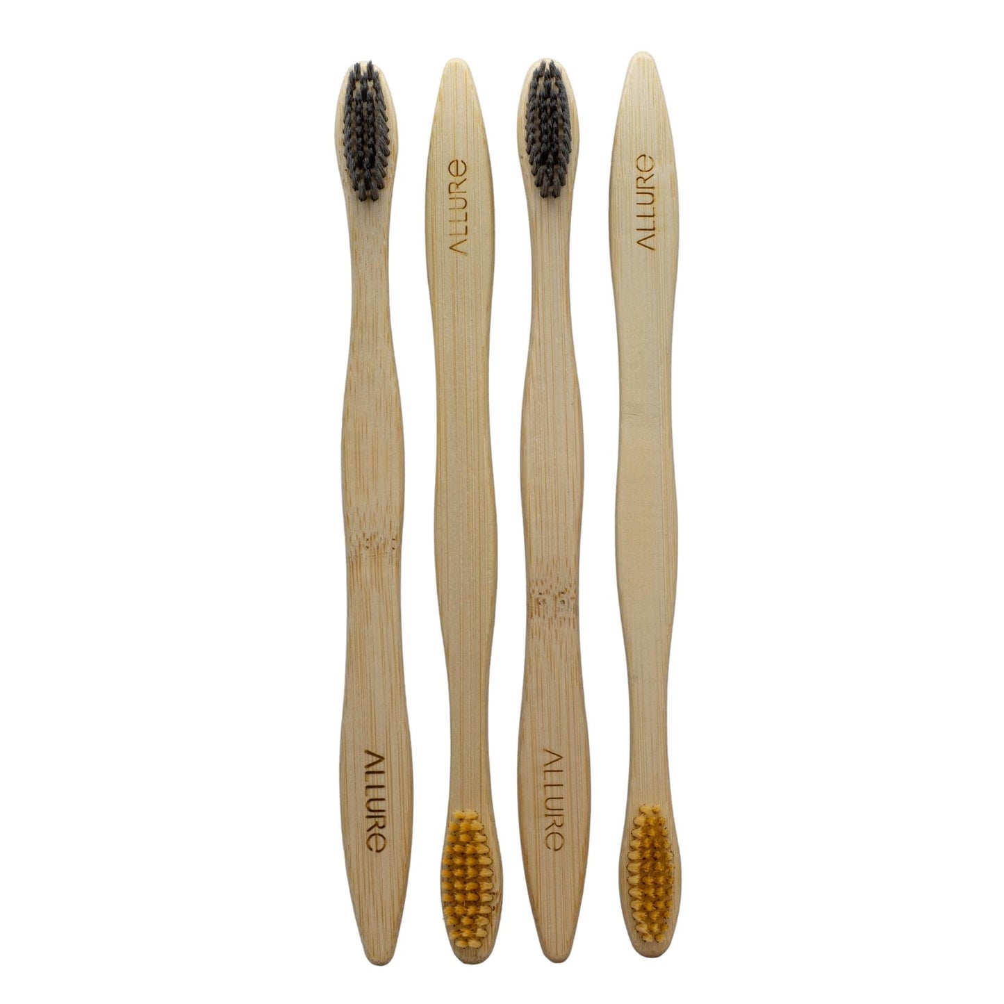 Allure Bamboo Toothbrush Charcoal Pack 4 (OT-01)