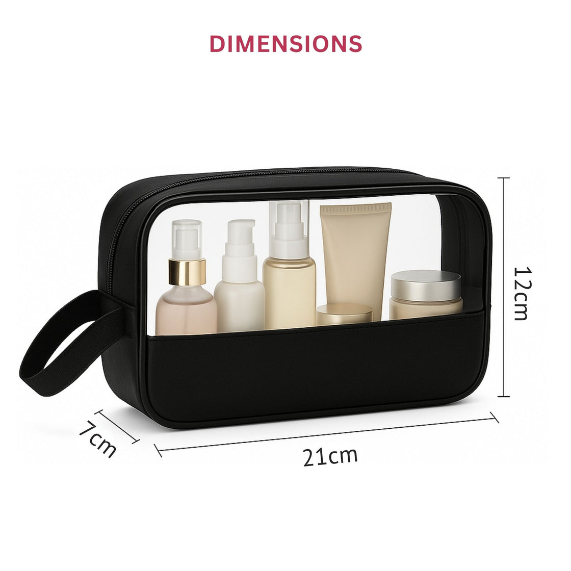 Allure Small Toiletry Bag - Black