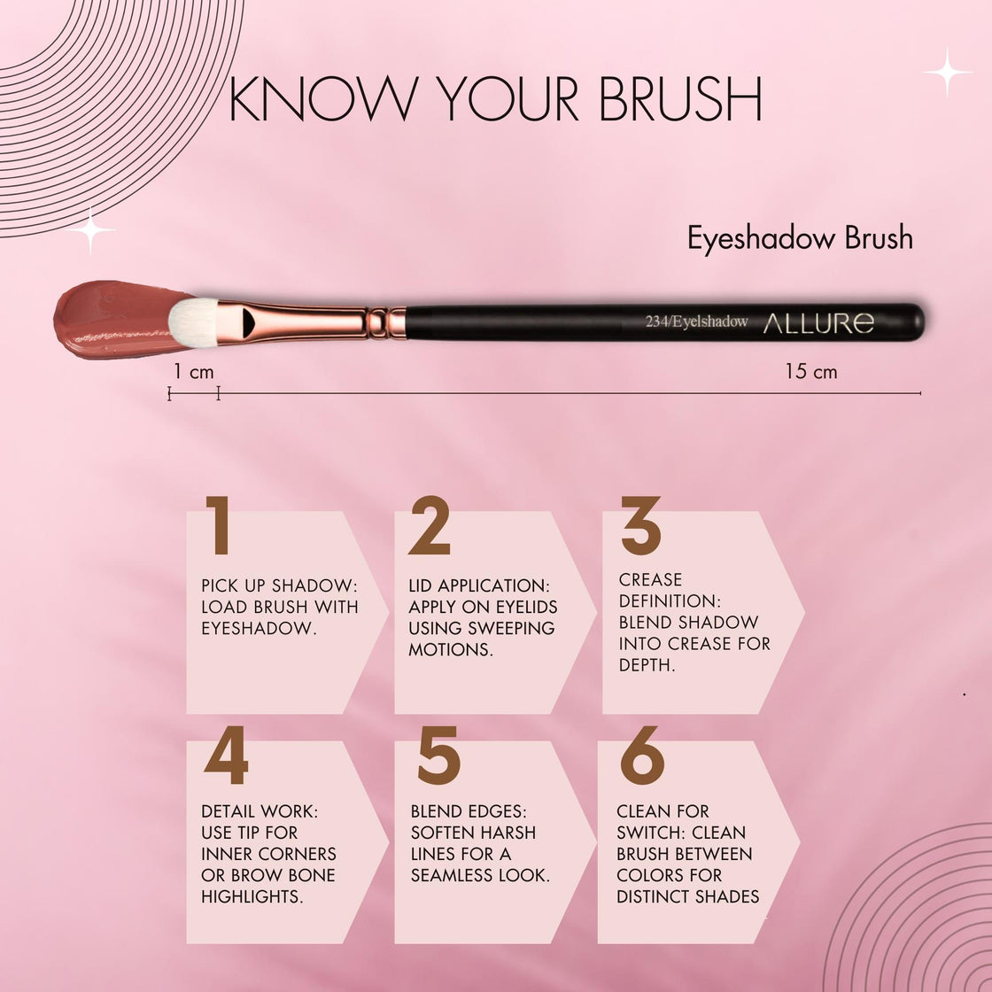 Allure Professional Makeup Eyeshadow Brush- 234