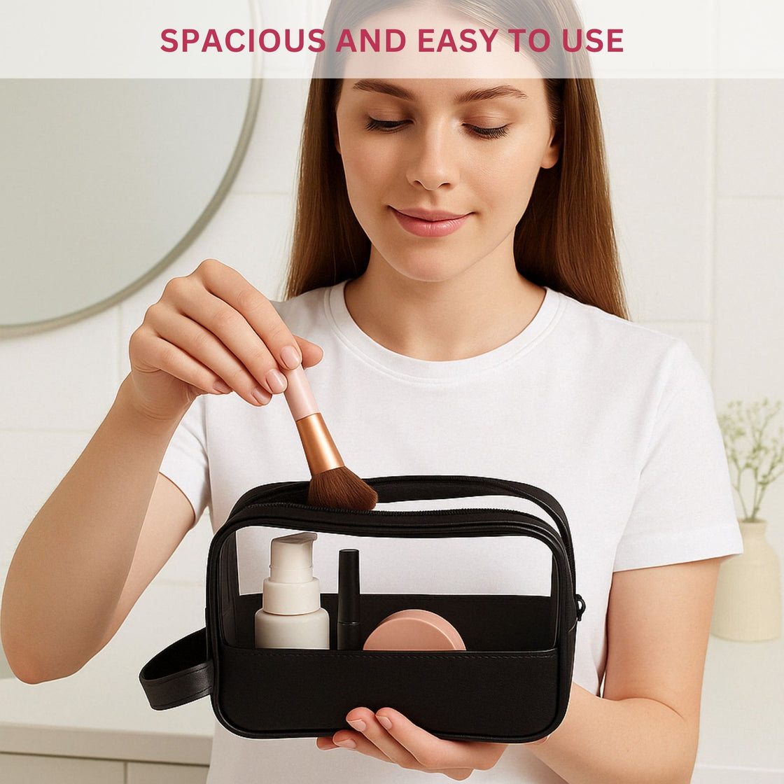 Allure Small Toiletry Bag - Black