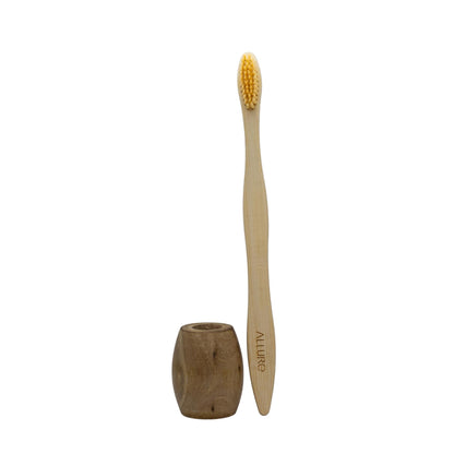 Allure Bamboo Toothbrush with Wooden Toothbrush stand 