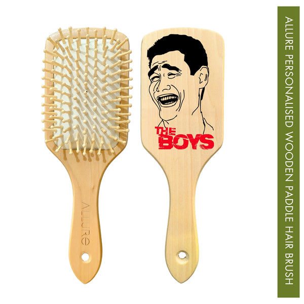 ALLURE The Boys Printed Paddle Hair Brush