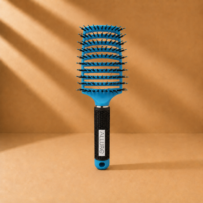 Allure Boar Bristles Detangling Hair Brush For Hair Styling - Assorted Colours