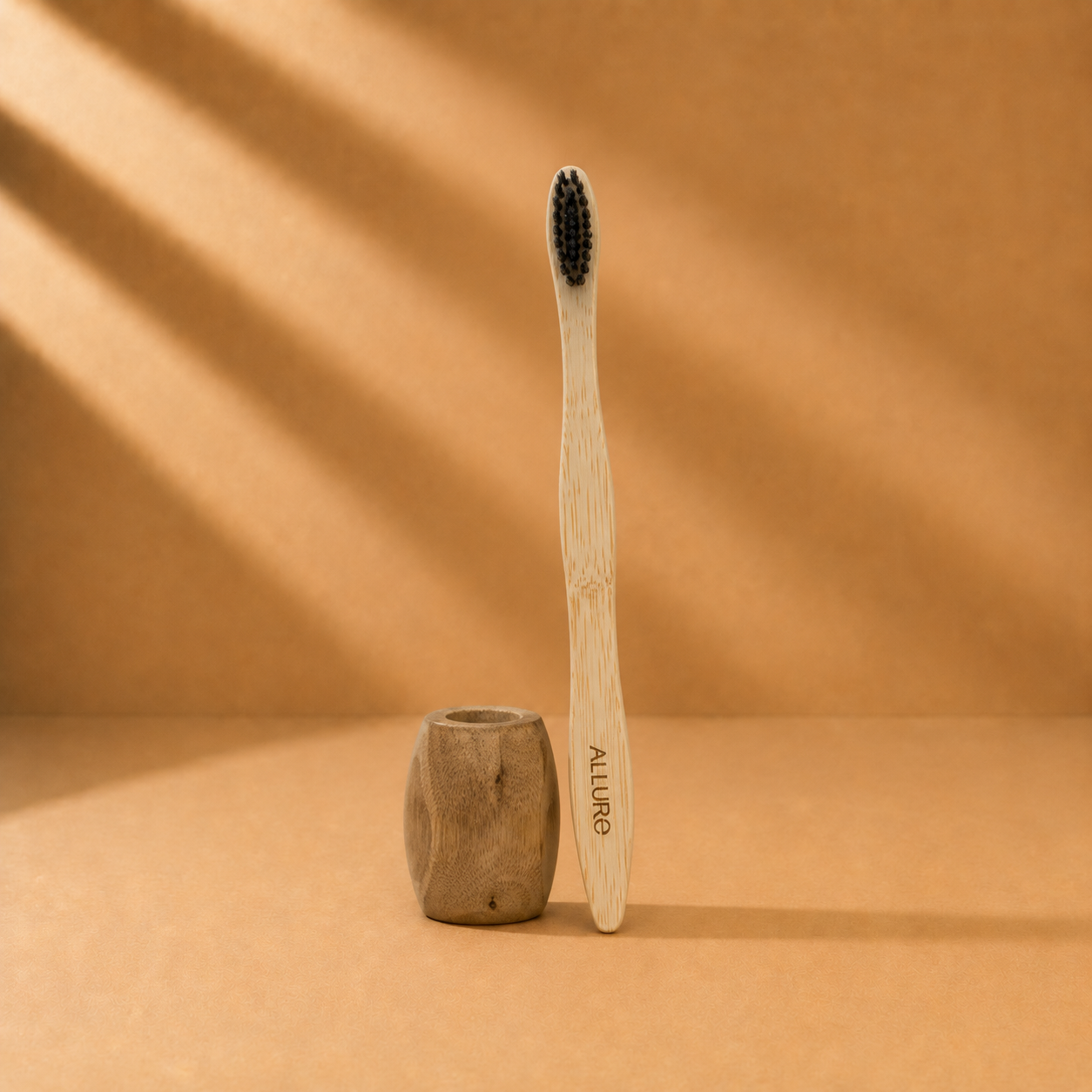 Allure Bamboo Toothbrush with Wooden Toothbrush stand (OT-01 + OTS)