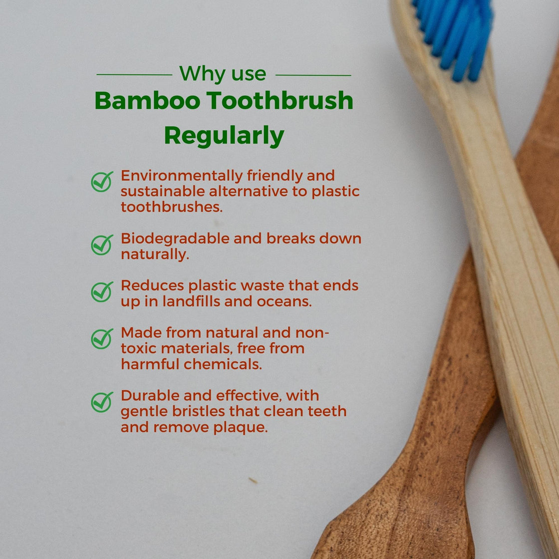 Allure Bamboo Toothbrush with Organic Tounge Cleaner (OT-03 + OTC)