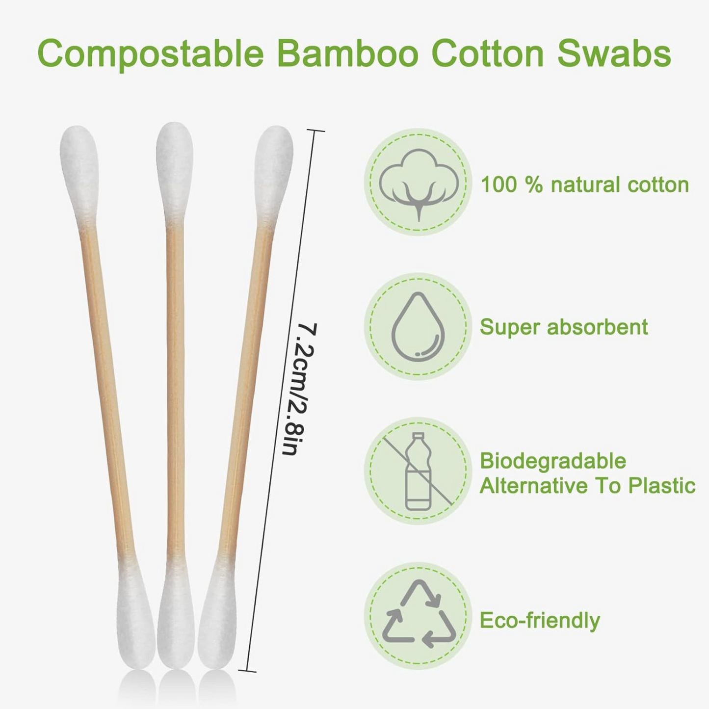 Allure Bamboo Cotton Swab - Ear Buds Pack of 1 (80pcs)