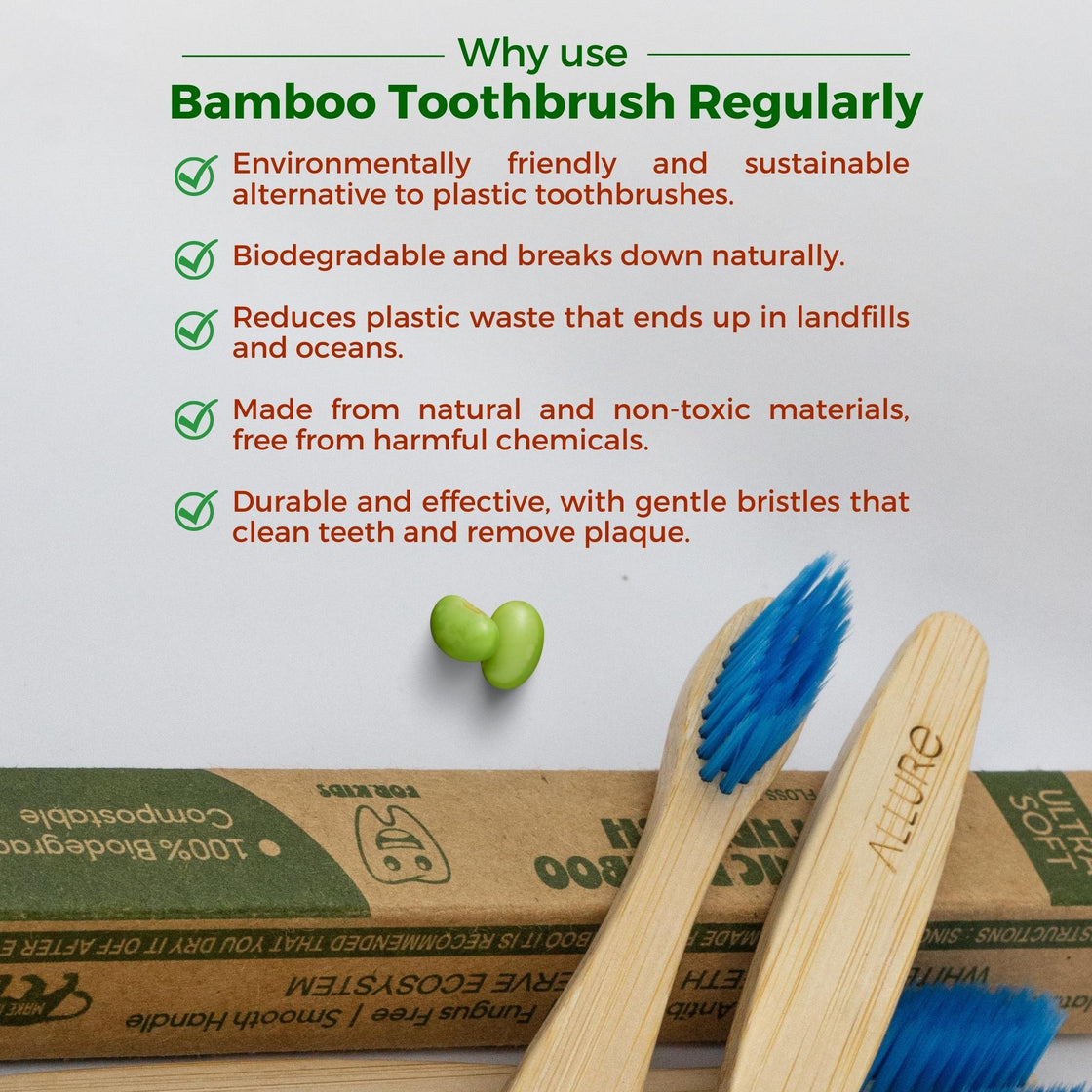 Allure Bamboo Toothbrush Pack of 4 (OT-03)