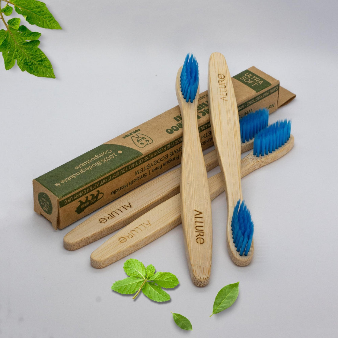 Allure Bamboo Toothbrush Pack of 4 (OT-03)