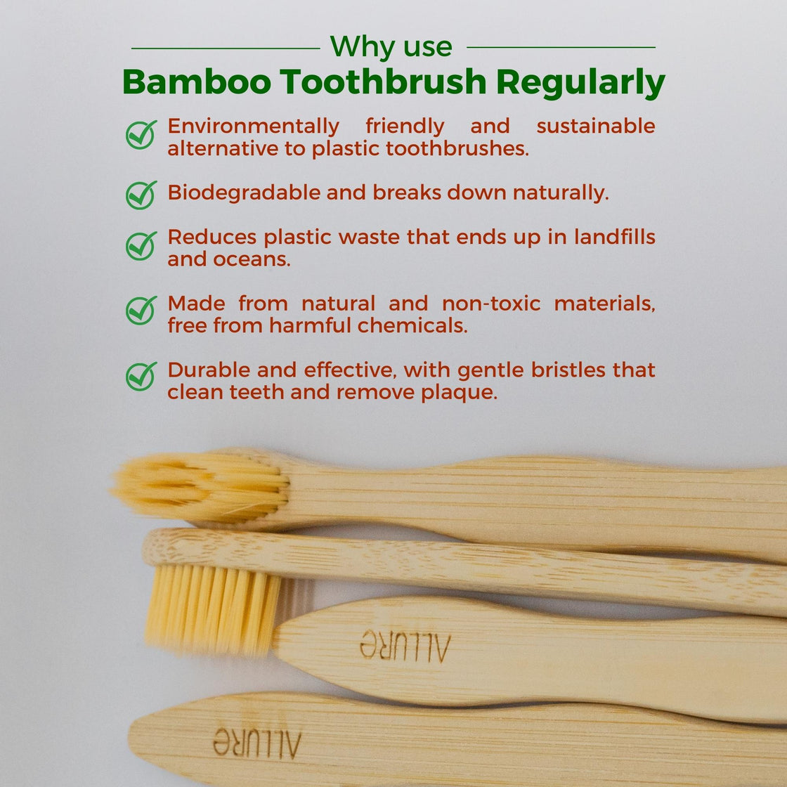 Allure Bamboo Toothbrush Pack 4 (OT-02)