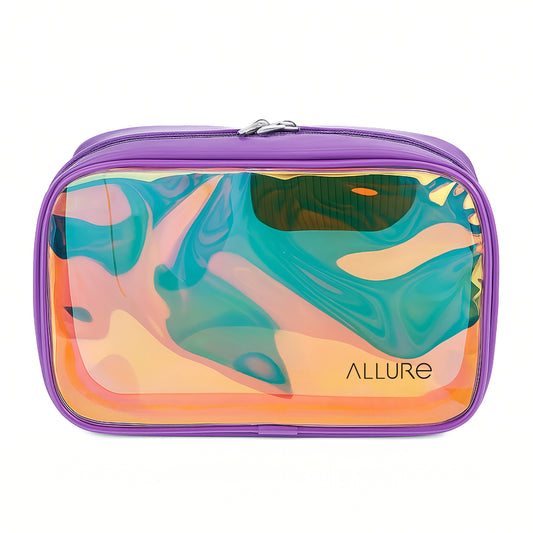 Allure Holographic Zipper Makeup Bag