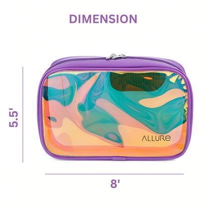 Allure Holographic Zipper Makeup Bag