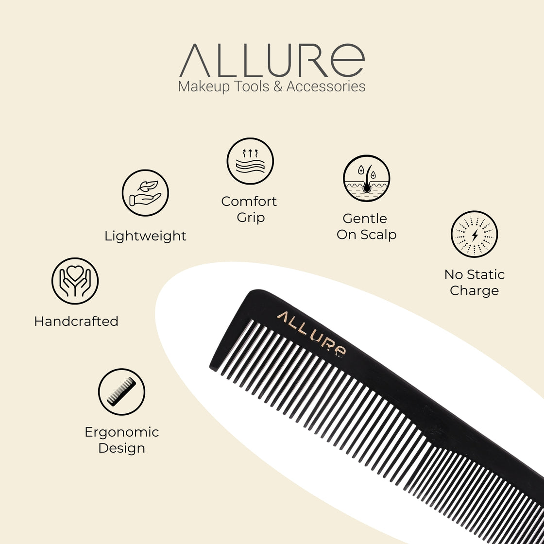 Allure Anti-Static Regular Hair Comb for Smooth & Frizz-Free Styling(HMC_B_21)
