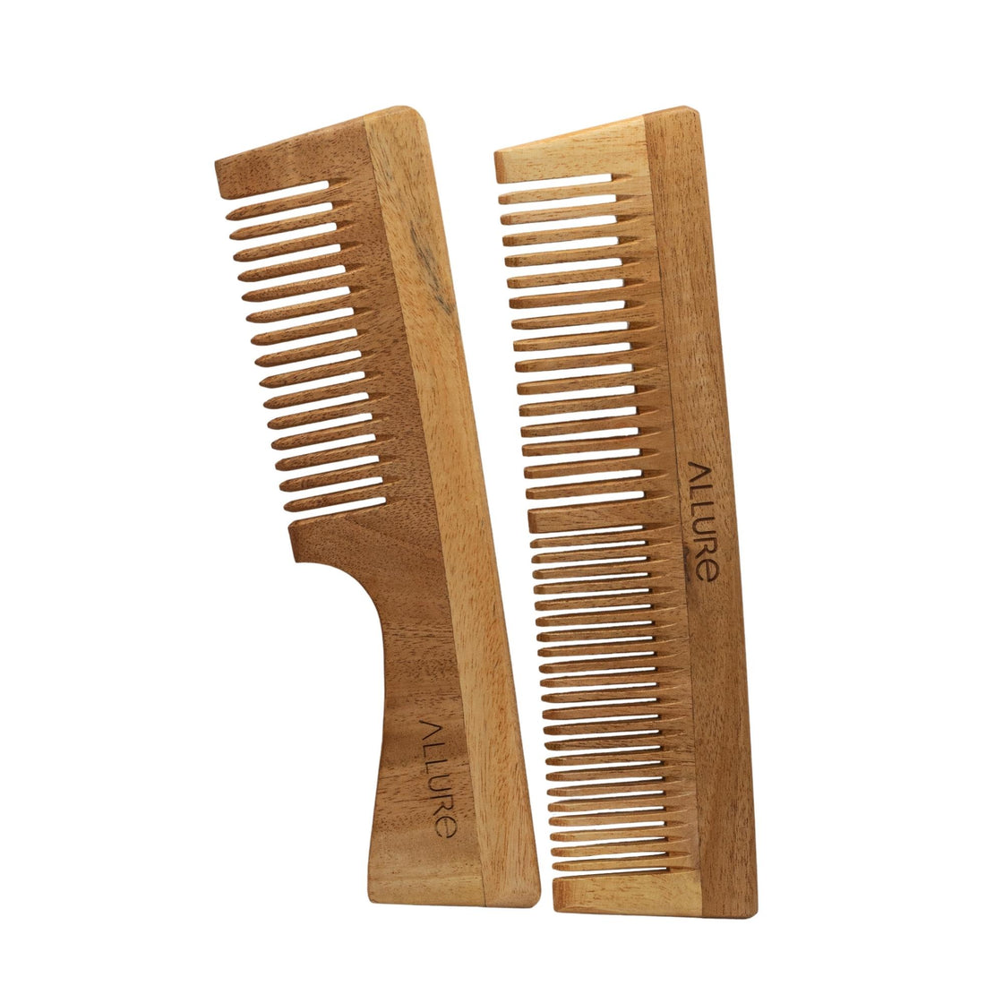 Allure Neem Wood Detangle Hair Combs (CD-02+CR-01)